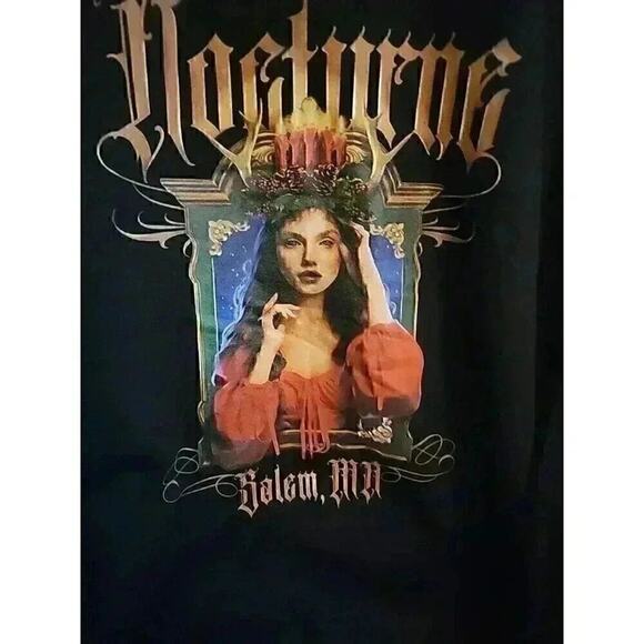Gildan Tops - Salem Witch Nocturne Sweatshirt Witch Trials Sz XL Oversized‎ Excellent CR5